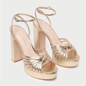 Loeffler Randall // Rivka Champagne Knot Platform Sandal